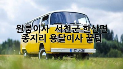 원룸이사 🚚 서천군 한산면 종지리 용달이사 꿀팁🍯